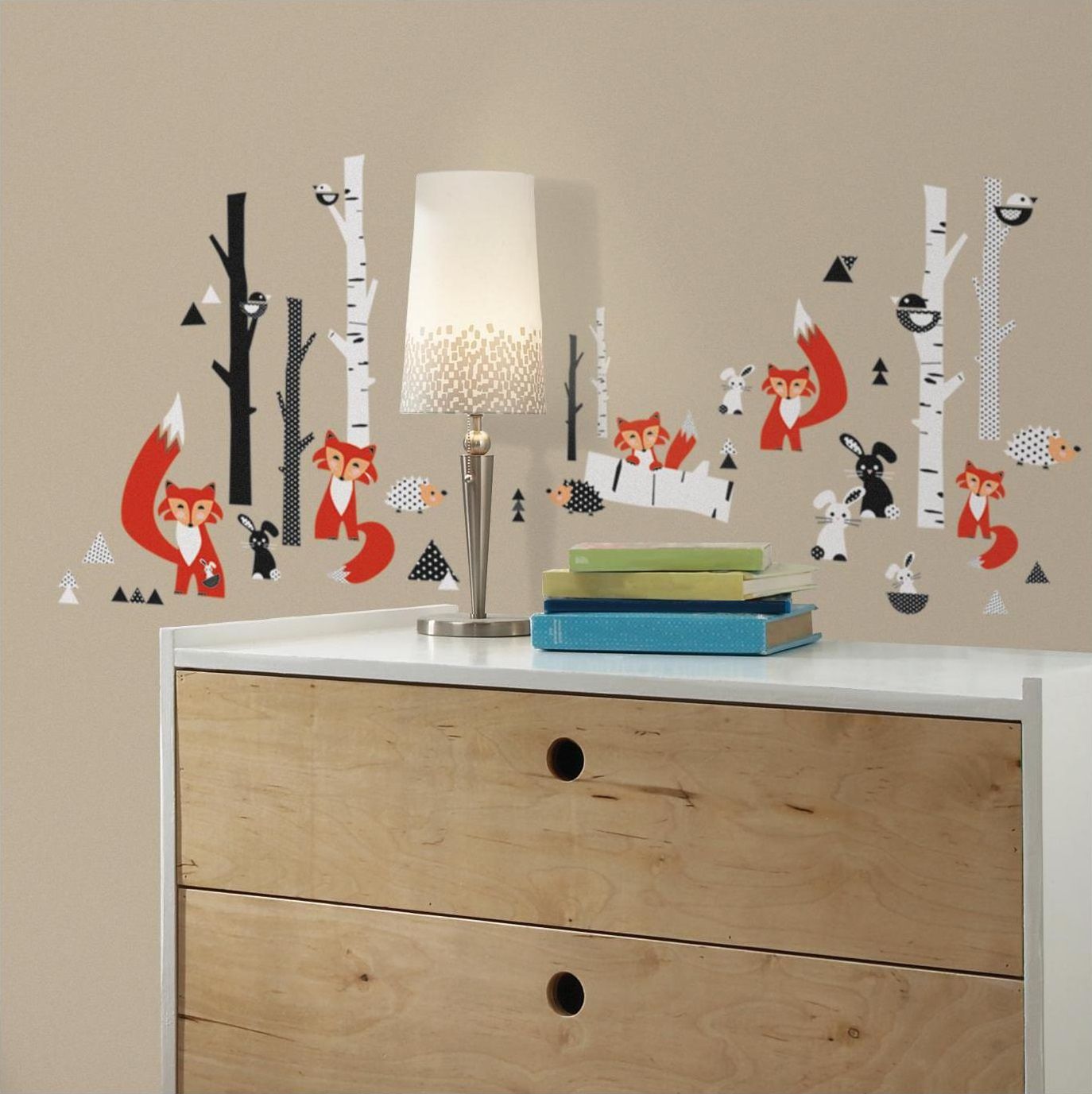 Samolepky Lišky v březovém háji - Dětské dekorace Lunami
