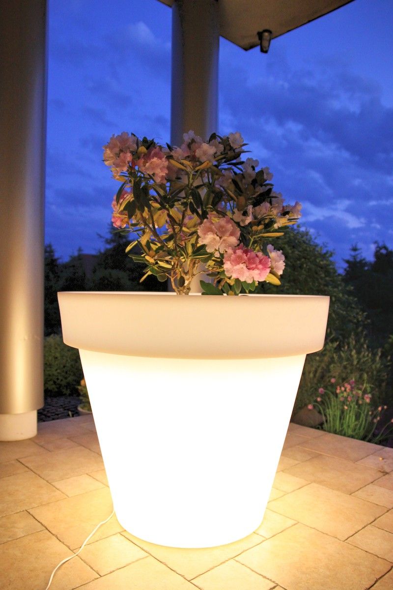 Velký svítící květináč SATURN PL-SA77-LIGHT - Osvětlení.com