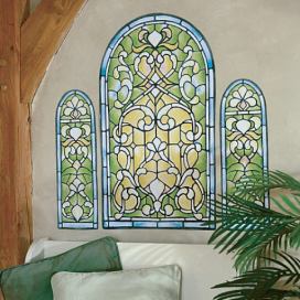 Samolepící dekorace  Okno - vitráž