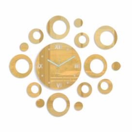 ModernClock 3D nalepovací hodiny Rings zlaté
