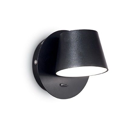 Ideal Lux 167121 LED nástěnné svítidlo Gim Nero 1x60W | 530lm | 3000K - černá - Dekolamp s.r.o.