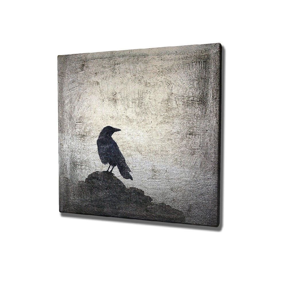 Nástěnný obraz na plátně Black Bird, 45 x 45 cm - Bonami.cz