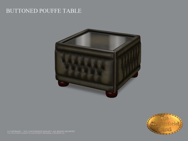 Chesterfield Buttoned Pouffe Table - Chesterfield.COM