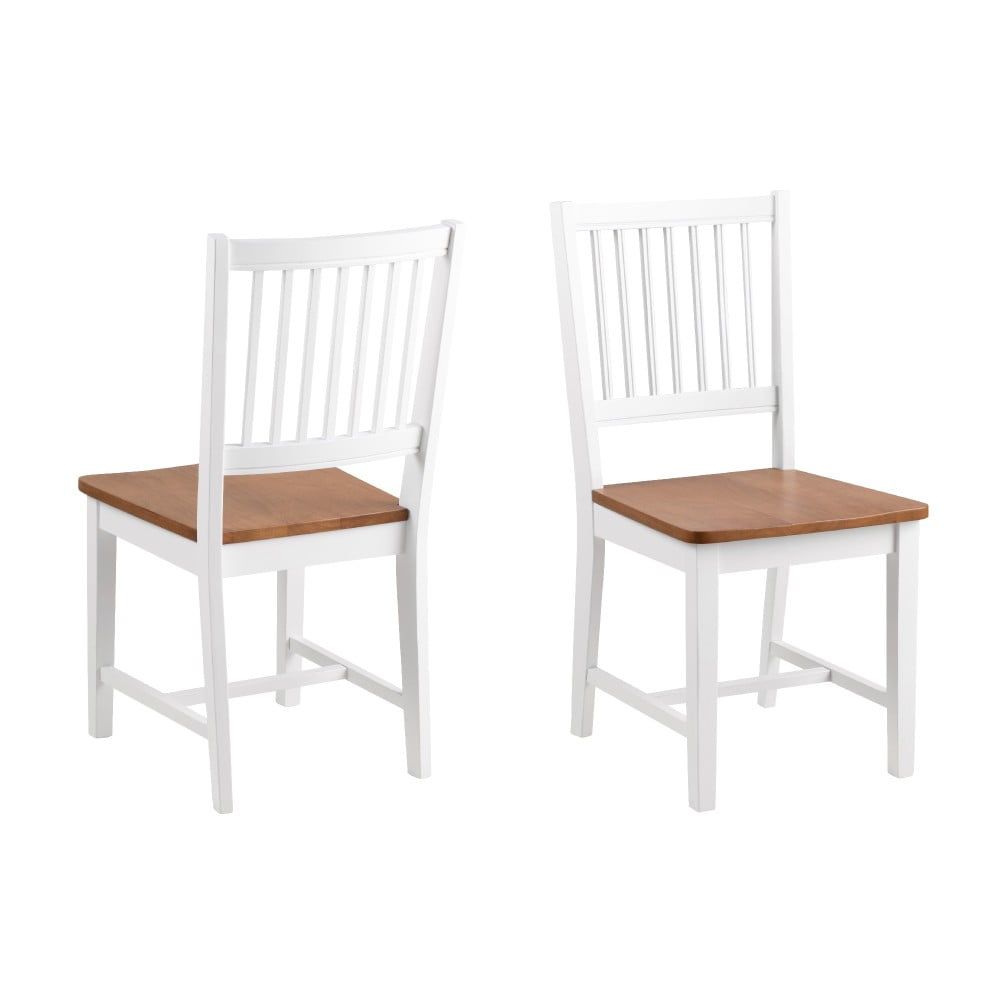 Jídelní židle v bílo-přírodní barvě v sadě 2 ks Brisbane – Actona - Bonami.cz