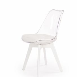 K245 Židle béžovýbarvá / bílá