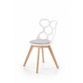 Židle K308 Bílý / popel