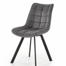 Židle čalouněná K332 černá/tmavě popelová