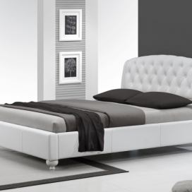 Čalouněná postel v stylu chesterfield Sofia 160x200 Bílý