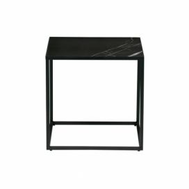 White Label Černý dubový pracovní stůl WLL GIORGIO 120 x 60 cm