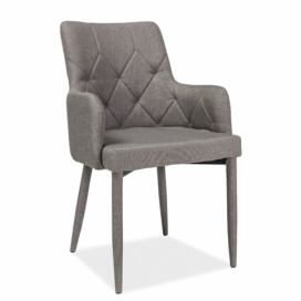 Židle RICARDO šedý materiál