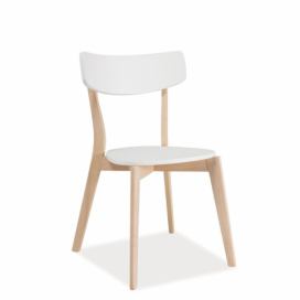 Židle TIBI DUB BĚLENÝ/bílý
