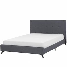Čalouněná postel 160 x 200 cm tmavě šedá AMBASSADOR