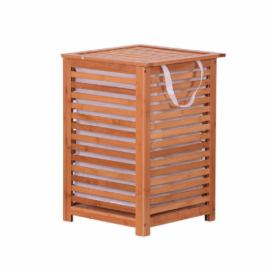 Tempo Kondela Koš na prádlo BASKET - lakovaný bambus/béžová