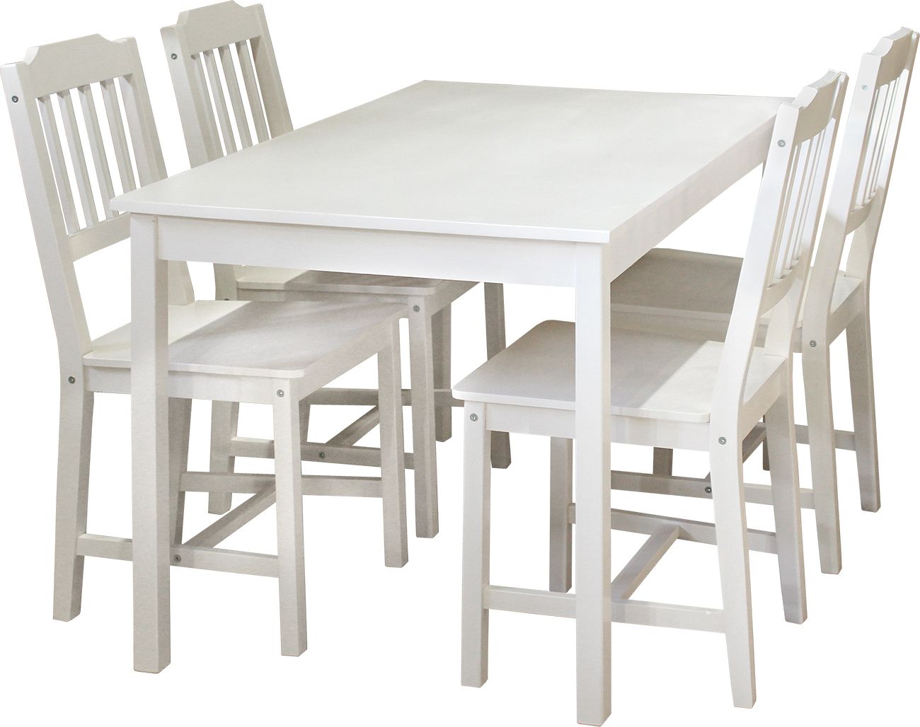Stůl + 4 židle 8849 bílý lak Mdum - M DUM.cz