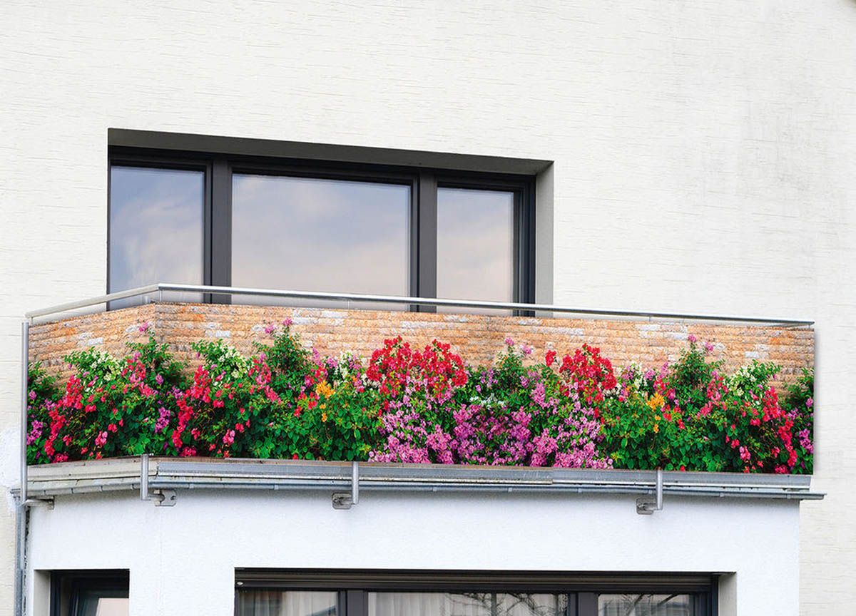 WENKO Zástěna na balkon Květy - Velký Košík