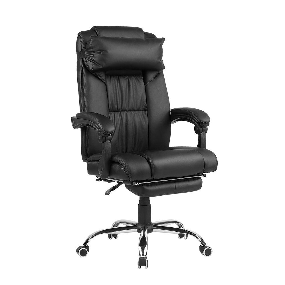 Kancelářská židle z eko kůže černá LUXURY - 