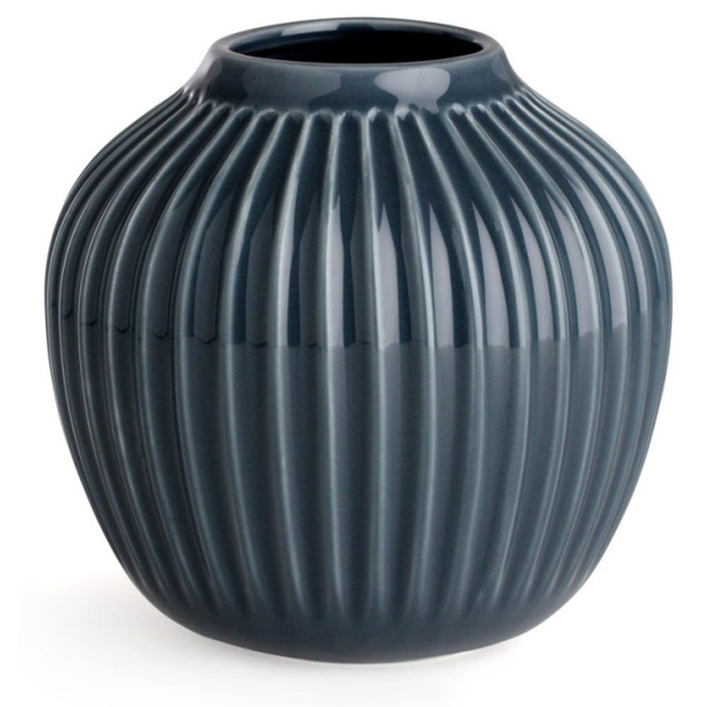 Antracitová kameninová váza Kähler Design Hammershoi, ⌀ 13,5 cm - Bonami.cz