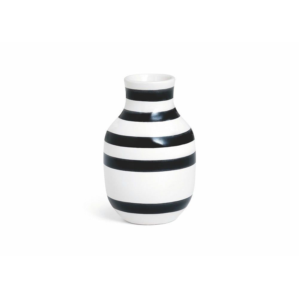 Černo-bílá kameninová váza Kähler Design Omaggio, výška 12,5 cm - Bonami.cz