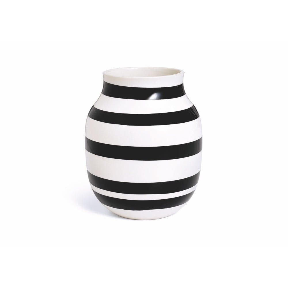 Černo-bílá kameninová váza Kähler Design Omaggio, výška 20 cm - Bonami.cz