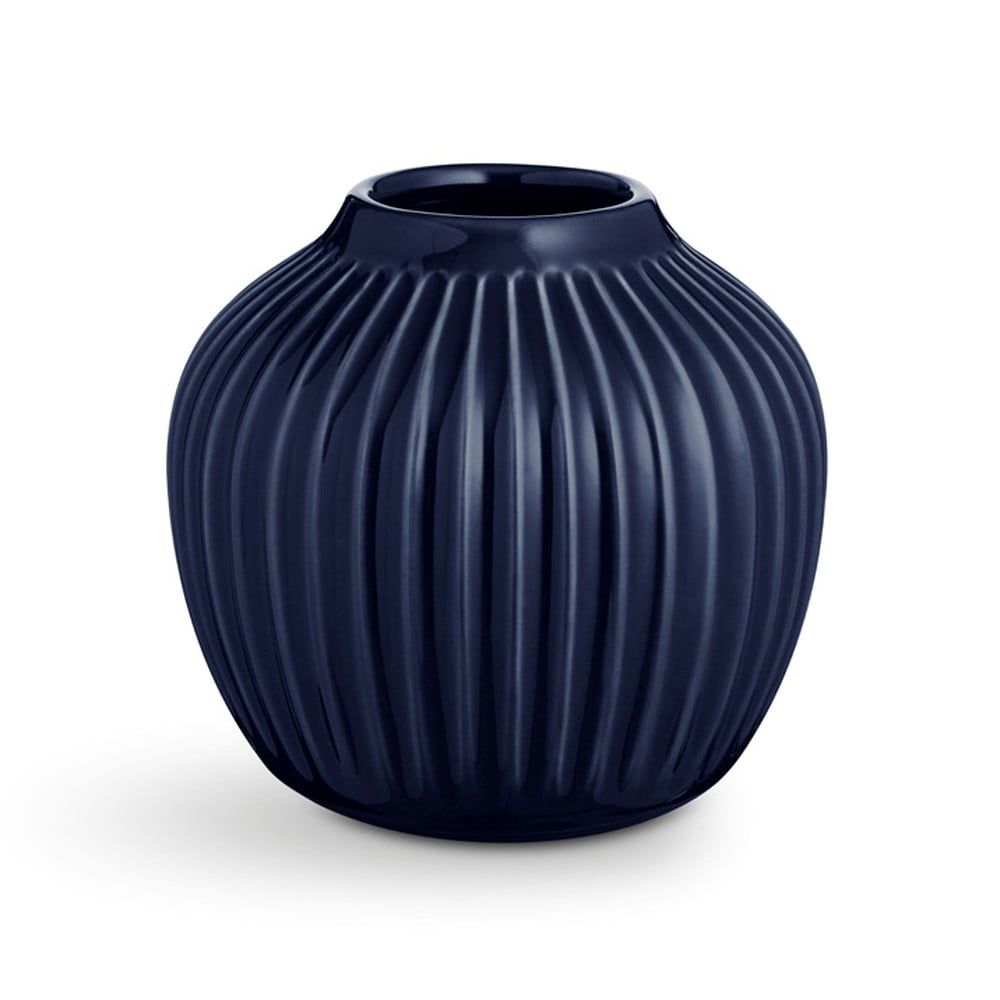 Tmavě modrá kameninová váza Kähler Design Hammershoi, ⌀ 13,5 cm - Bonami.cz