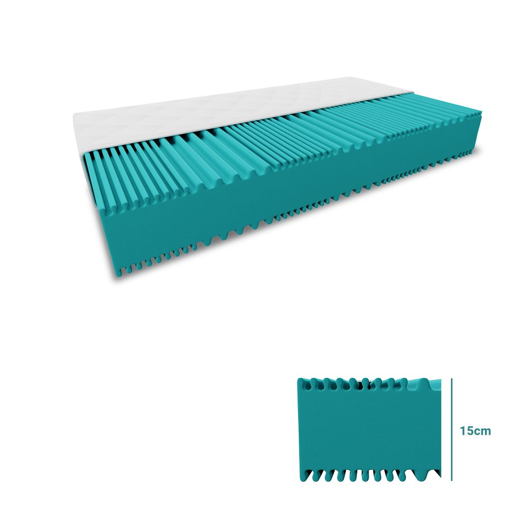 WEBTEX Pěnová matrace DELUXE 90 x 200 cm Ochrana matrace: BEZ chrániče matrace - Výprodej Povlečení