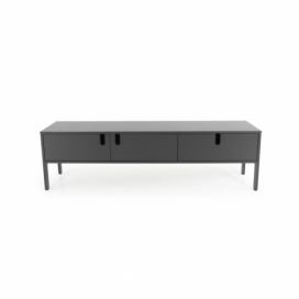 Matně šedý lakovaný TV stolek Tenzo Uno 171 x 46 cm