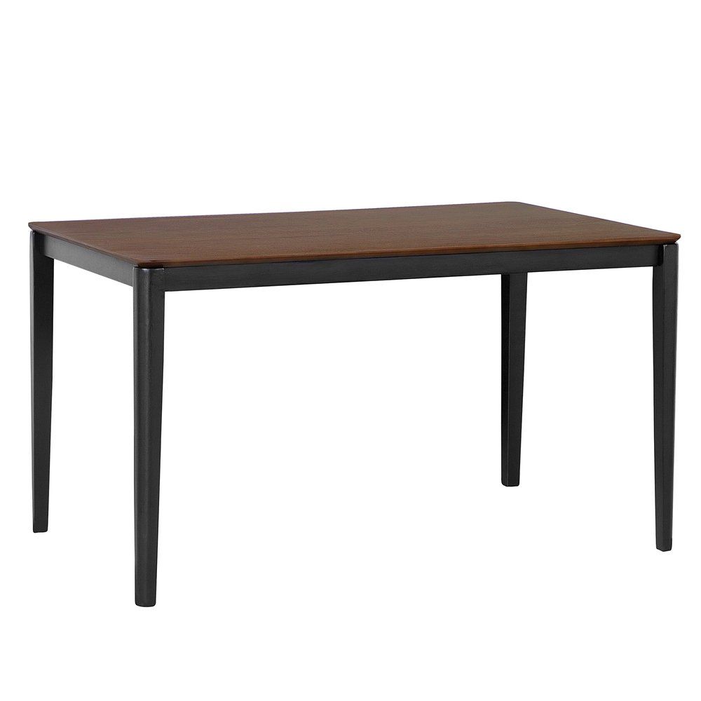 Jídelní stůl hnědý / černý 135x80x75 cm CEDAR - Beliani.cz
