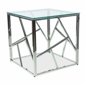 Konferenční stolek Escada B 55x55 stříbrný