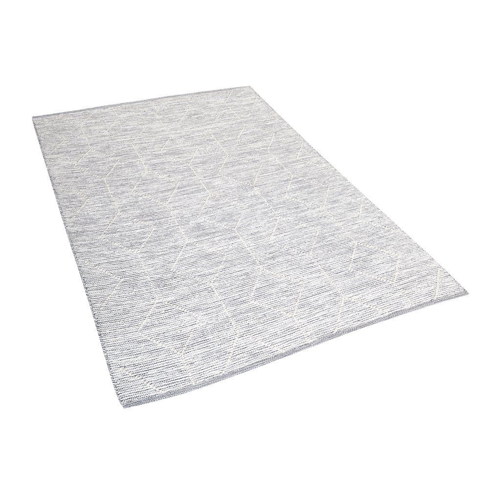 Krátkovlasý koberec krémově šedý 140 x 200 cm EDREMIT - Beliani.cz