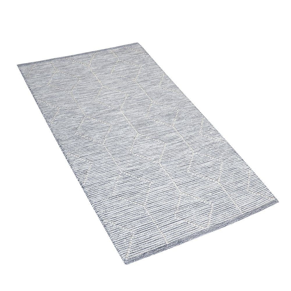 Krátkovlasý koberec krémově šedý 80 x 150 cm EDREMIT - Beliani.cz