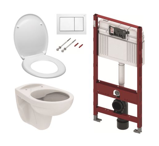 Cenově zvýhodněný závěsný WC set TECE do lehkých stěn / předstěnová montáž+ WC S-Line S-line Pro KMPLSIKOTS - Siko - koupelny - kuchyně