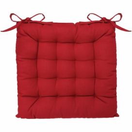 Atmosphera Polštář na židli s dekorativním prošívání, čtvercový, červený