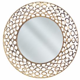 Nástěnné zrcadlo ⌀ 80 cm zlaté BOURDON