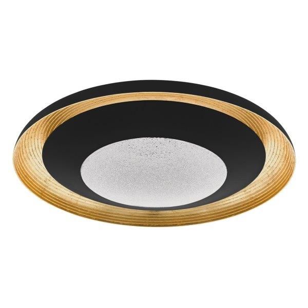Eglo 98527 CANICOSA 2 Stropní svítidlo LED 24,5W 2765K černá, zlatá / průhledná + dálkový ovladač - Svítidla FEIM