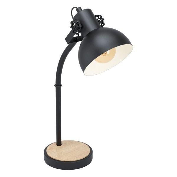 Eglo Vintage 43165 LUBENHAM Stolní lampička E27 1X28W černá, hnědá - Svítidla FEIM