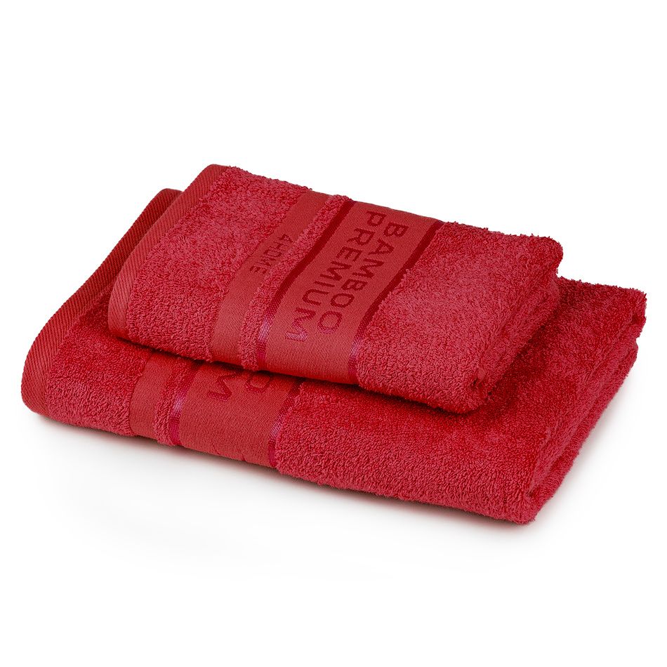 4Home Sada Bamboo Premium osuška a ručník červená, 70 x 140 cm, 50 x 100 cm - 4home.cz
