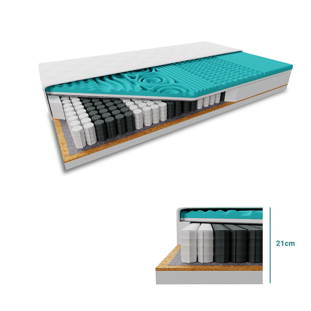 WEBTEX Kokosová matrace COCO MAXI 23 cm 120 x 200 cm Ochrana matrace: VČETNĚ chrániče matrace - Výprodej Povlečení