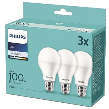 Philips 8718699694920 3x LED žárovka 1x14W | E27 | 1521lm | 2700K - triple pack - Dekolamp s.r.o.