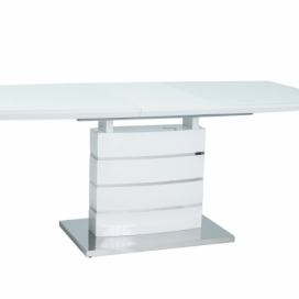 Stůl LEONARDO bílý LAK / bílý LAK 140(180)X80