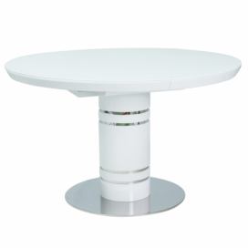 Stůl STRATOS bílý LAK/bílý LAK 120(160)x120