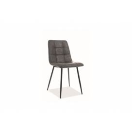 Židle LOOK Černá Konstrukce/šedý ekokůže