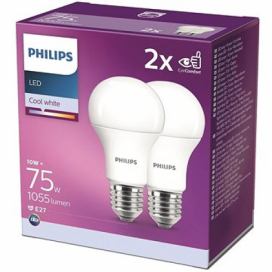 Philips 8718699726997 2x LED žárovka 1x11W | E27 | 806lm | 4000K - double pack, EYECOMFORT