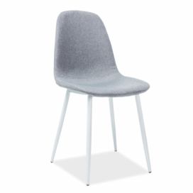 Židle FOX bílá Konstrukce/ šedý ČAL.49