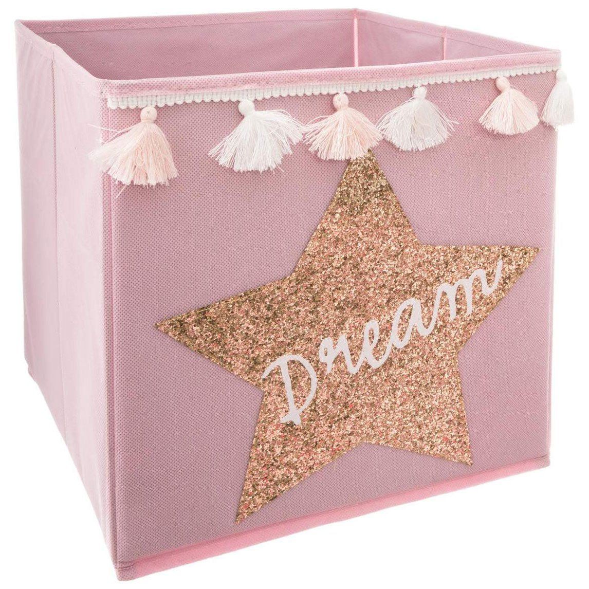 Atmosphera Úložný box na hračky DREAM, růžový, 30 x 30 x 30 cm - Houseland.cz