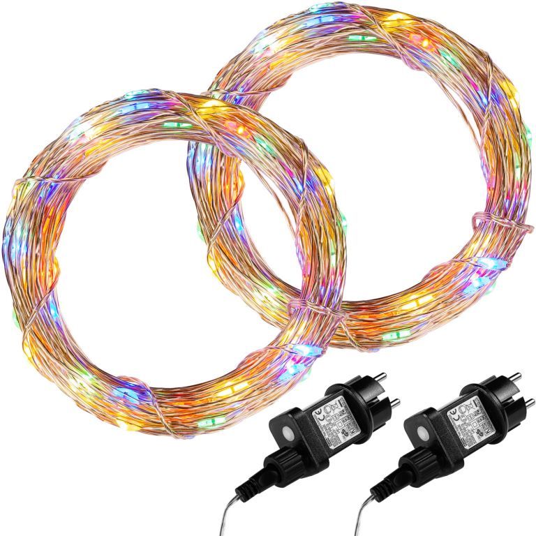 VOLTRONIC Sada 2 kusů světelných drátů - 50 LED, barevná - Kokiskashop.cz