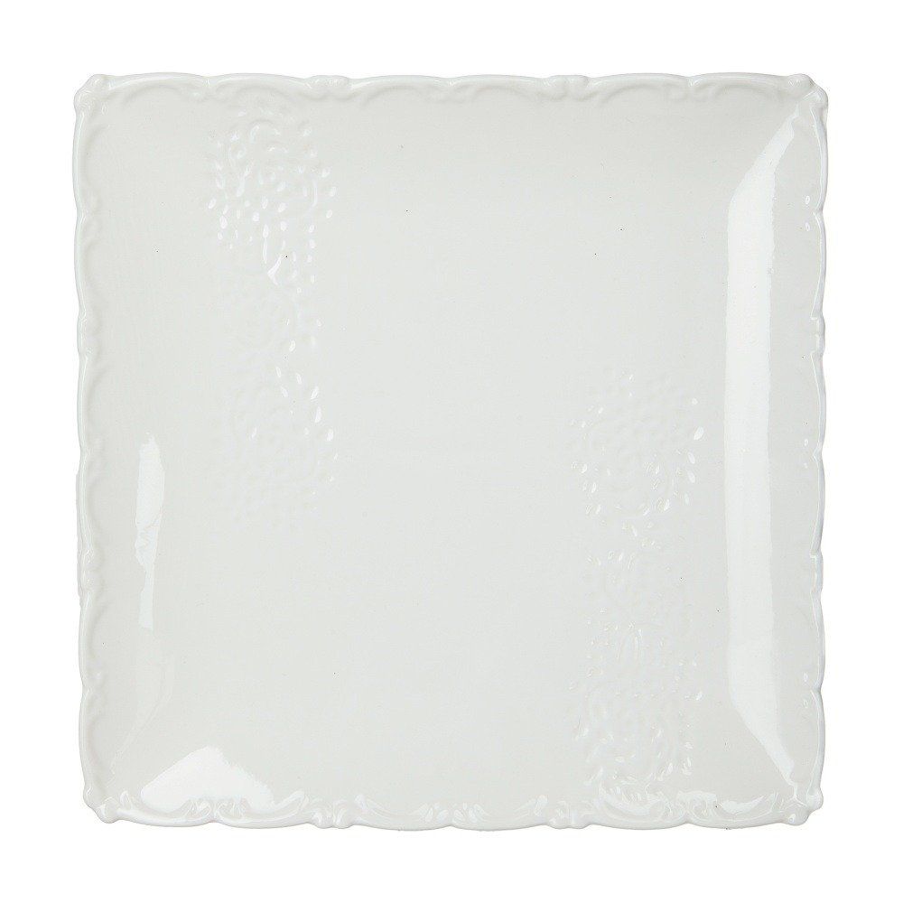 Fééric Lights and Christmas Bílý talíř, čtvercový tvar, 21 x 21 cm - EMAKO.CZ s.r.o.