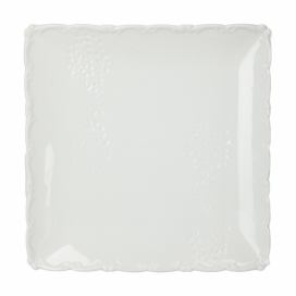 Fééric Lights and Christmas Bílý talíř, čtvercový tvar, 21 x 21 cm
