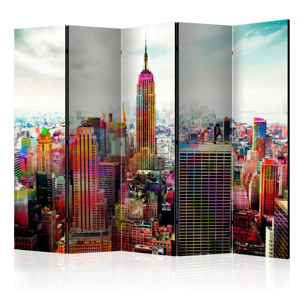 Paraván Colors of New York City Dekorhome 225x172 cm (5-dílný) - DEKORHOME.CZ