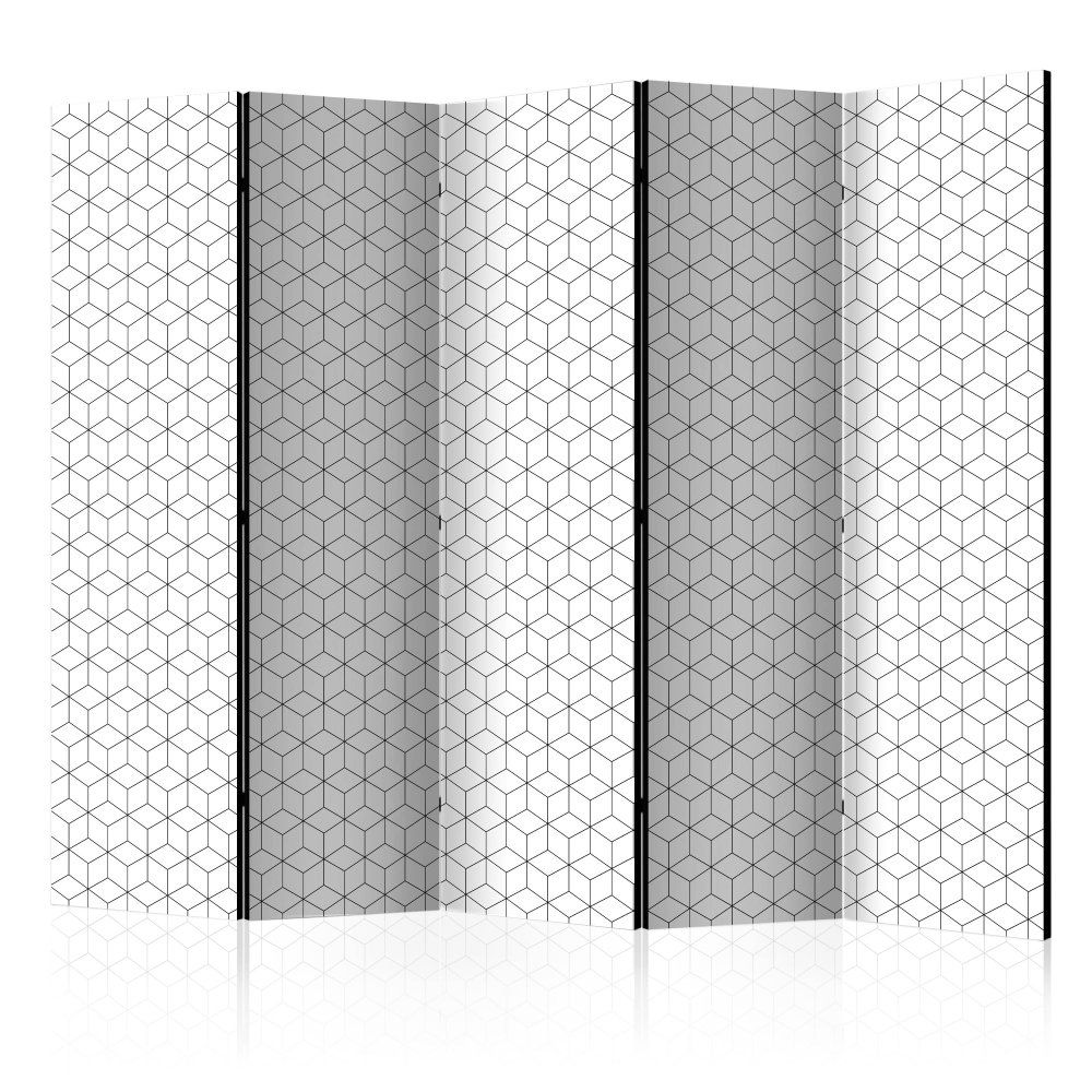 Paraván Cubes texture Dekorhome 225x172 cm (5-dílný) - DEKORHOME.CZ