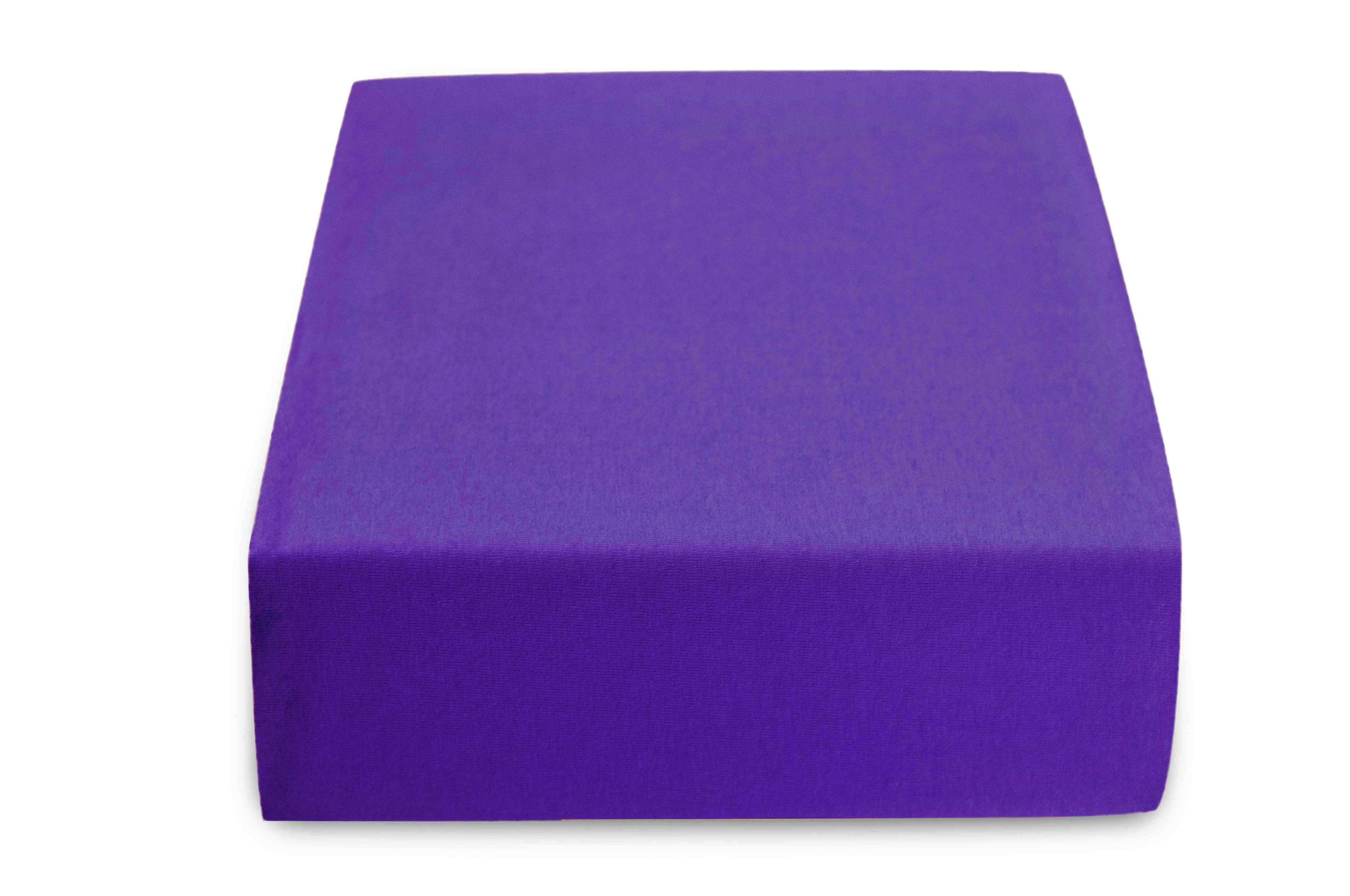 Jersey prostěradlo MICRO fialové 180 x 200 cm - Výprodej Povlečení